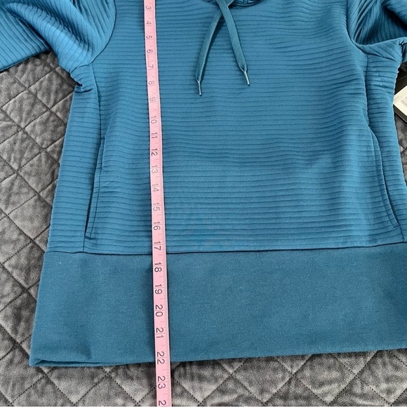 Nike Hoodie Women XS Sweater Teal Hooded Athletic Running Pullover Dri Fit B11 - Picture 9 of 10